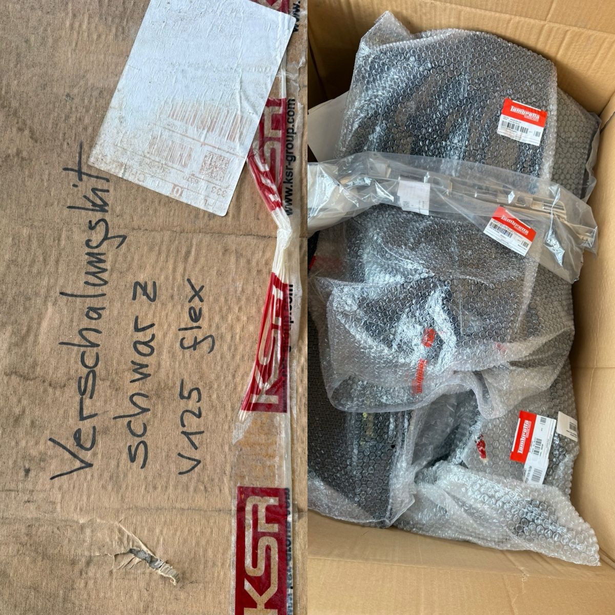 Lambretta Alle Rollerersatzteile: Original Lambretta V-Special Verkleidungs-Set – Neu und originalverpackt aus Buochs von 18-84 2
