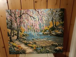 Schönes Frühlingsbild, handgemalt