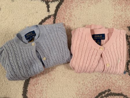 2 Polo Kinder Ralph Lauren Strickjacken Gr. 98 rosa & blau