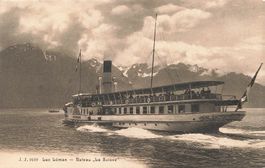 Genfersee VD Fischer traditionelles Boot