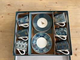 Kaffee Tassen Set 6 Stk. Porzellan neu OVP Easy Life Coffema