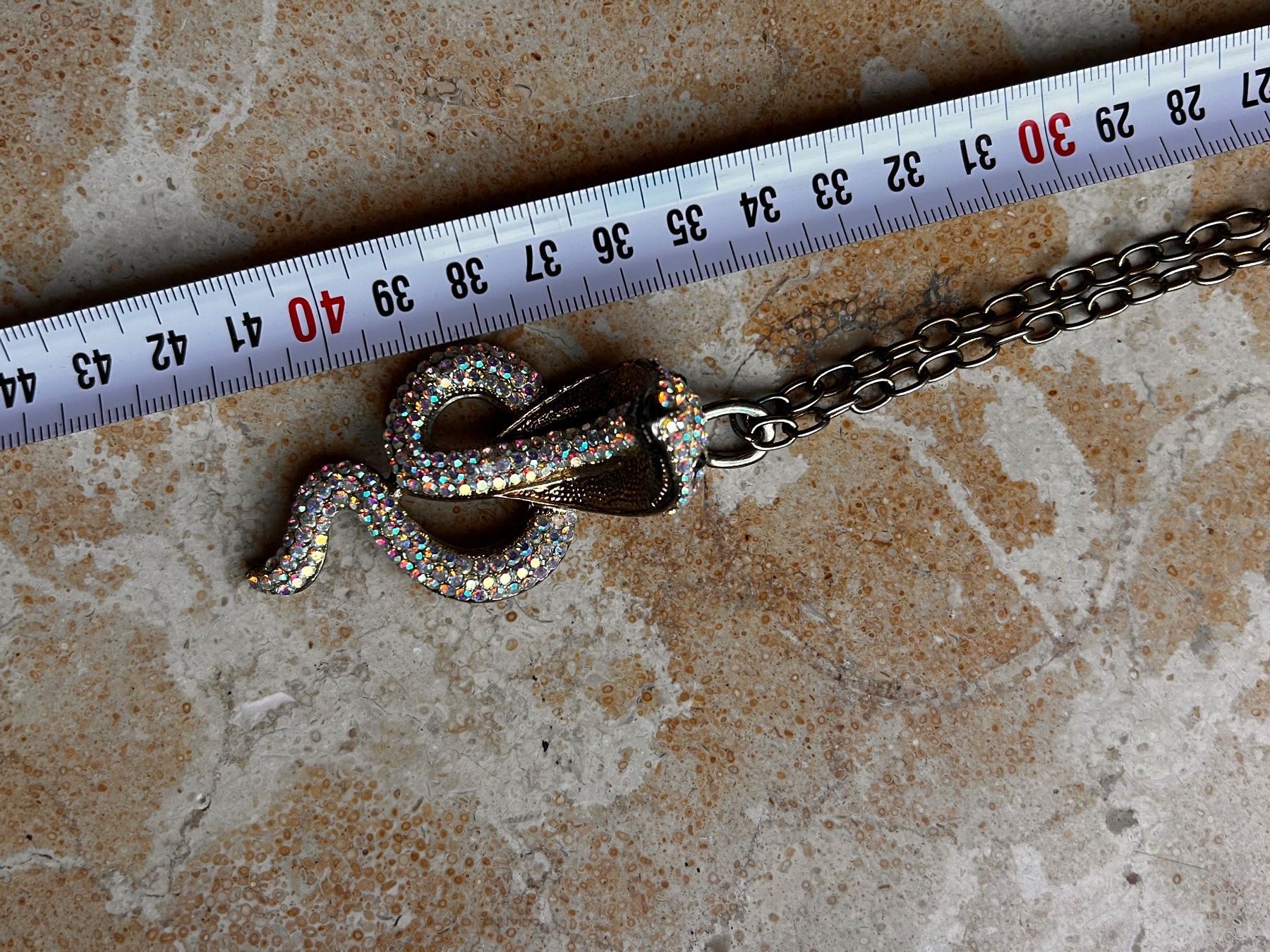 Catenine: Schlangen-Kette KOBRA WEISS Strass – Usato da Dittingen venduto da Bellevista 7