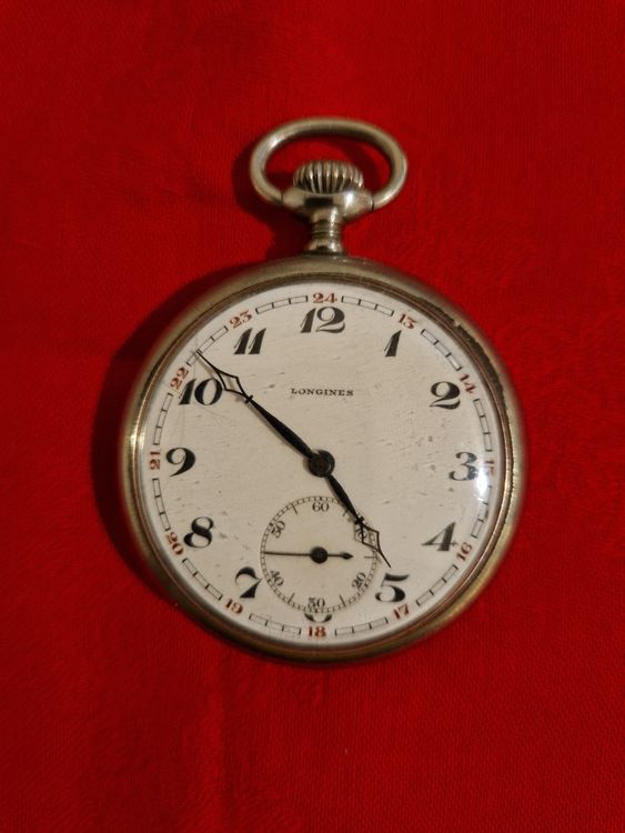 Montre De Poche John Walker Classique - Métal (acier Inoxydable) - Cadran Blanc - Années 1900 - Occasion - Pièce Horlogère Vintage