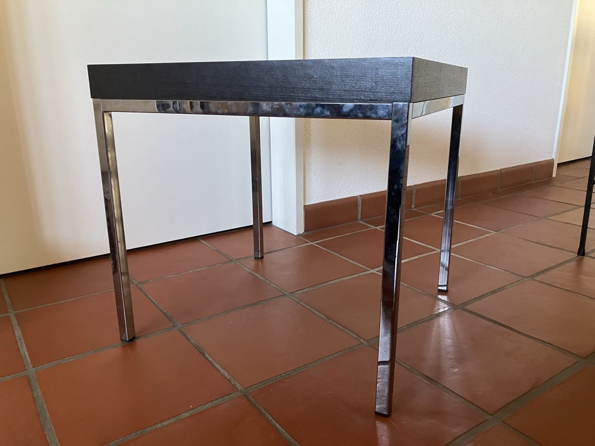 Tables: Tischlein, Schwarz mit Metallbeinen – Neuf (Voir description) à Speicher par mad_72ky 1