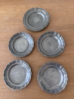5 Zinnuntersetzer für Gläser