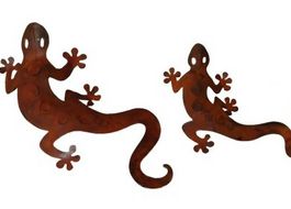 Gekkos, Mexican Art aus Metall