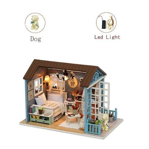 Puppenhäuser & -möbel: Miniature Puppen Haus Mit LED-Licht – Neu und originalverpackt aus Amriswil von Ravinvida 6
