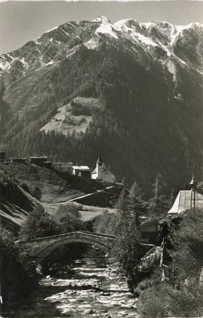 Cartoline postali: Binn  VS    mit Breithorn – Usato da Brig venduto da Valcards54