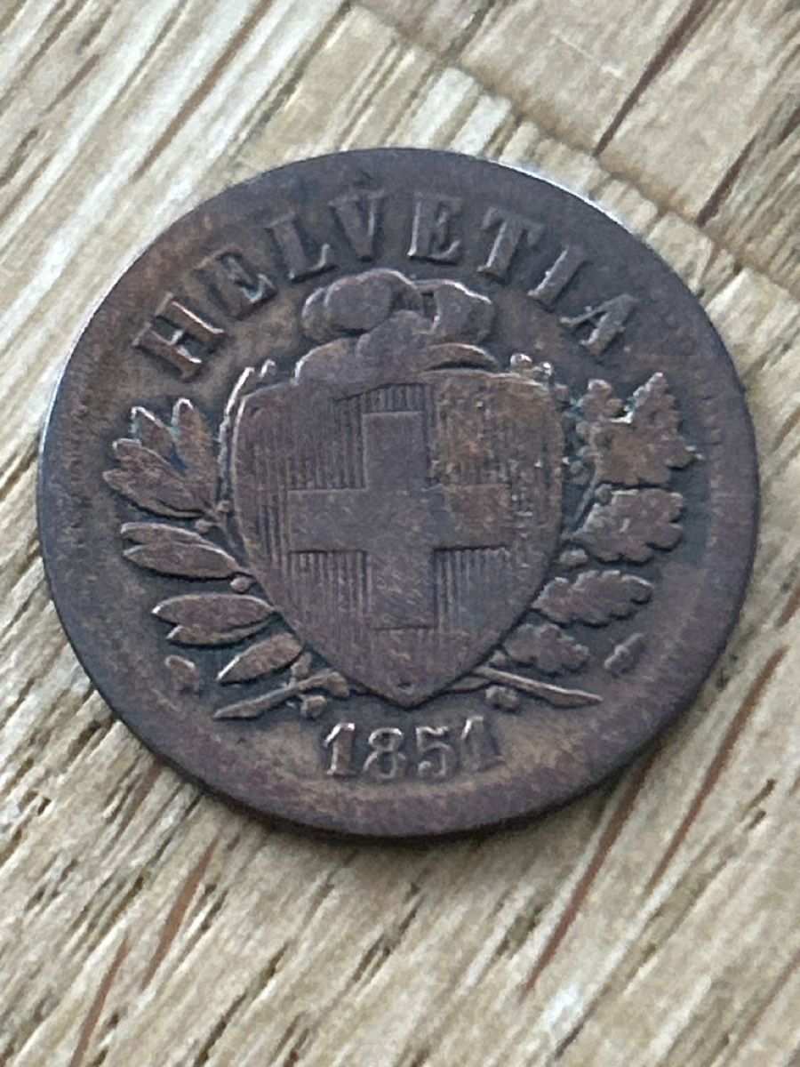 Tutti le monete: 2 Rappen 1851 – Usato da Sattel venduto da usch6417