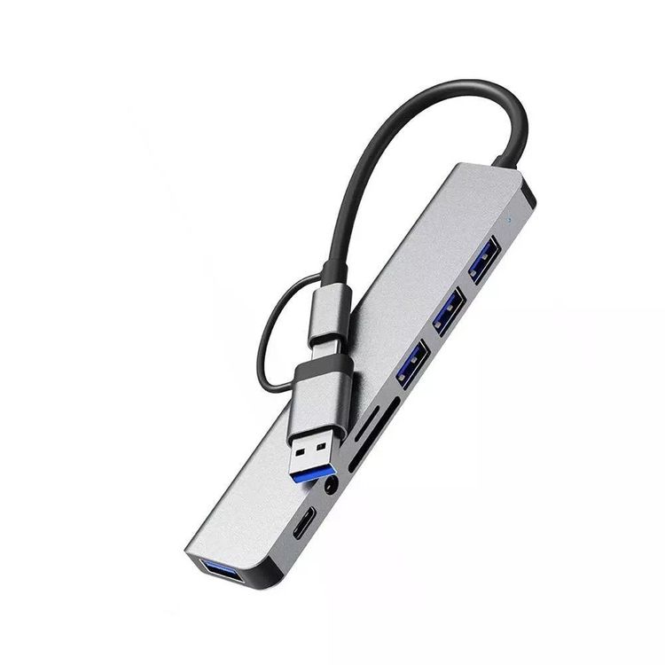 IDSONIX Hub USB-C 4-in-1: 3x USB 3.0 + Gigabit Ethernet – Nero