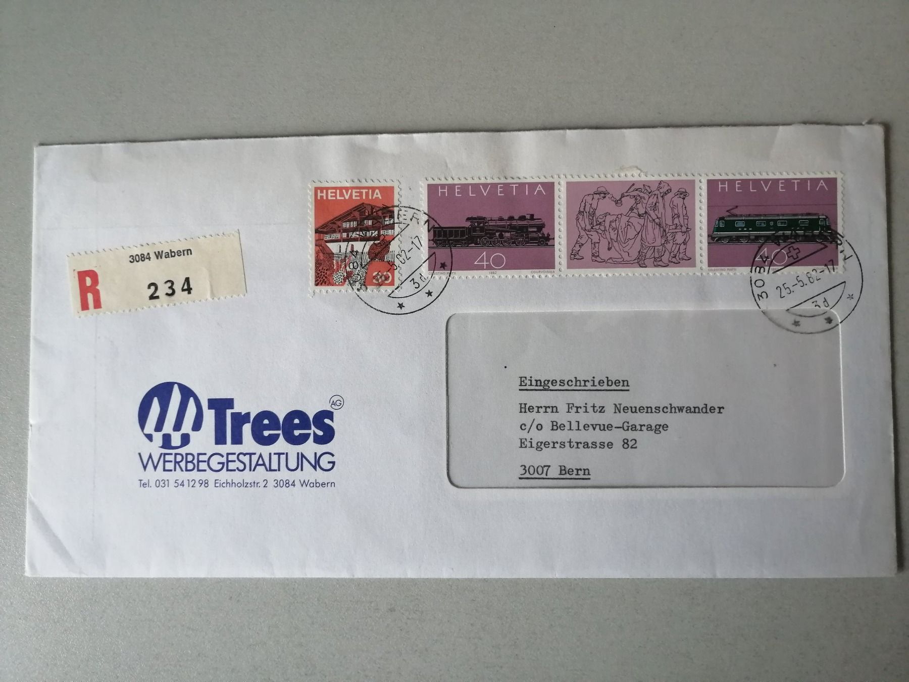 Alle Briefmarken: Briefumschläge: Diverse! – Gebraucht aus Hinterkappelen von 1399 5
