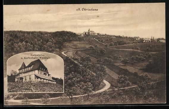 Cartoline postali: St. Chrischona, Ferienheim und Cafe Wald – Usato da Berlin venduto da bartko-reher