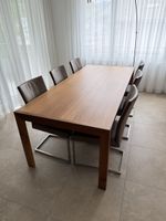 Esstisch Nussbaum (Girsberger) & 6 Stühle (Bert Plantagie)