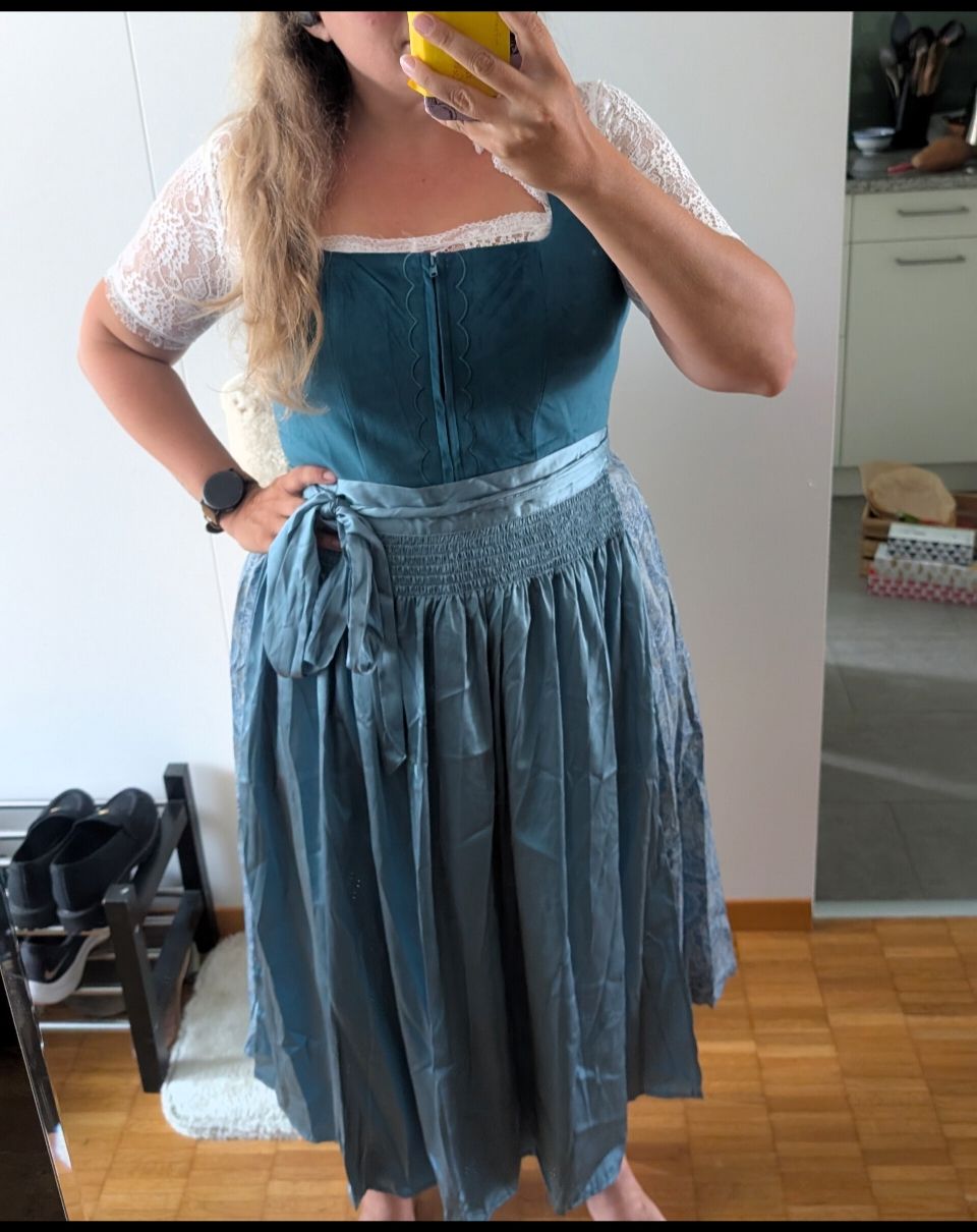 Vestiti: Dirndl  petrol blau Grösse 42 NEU – Nuovo e nell'imballaggio originale da Luzern venduto da wunlife 1