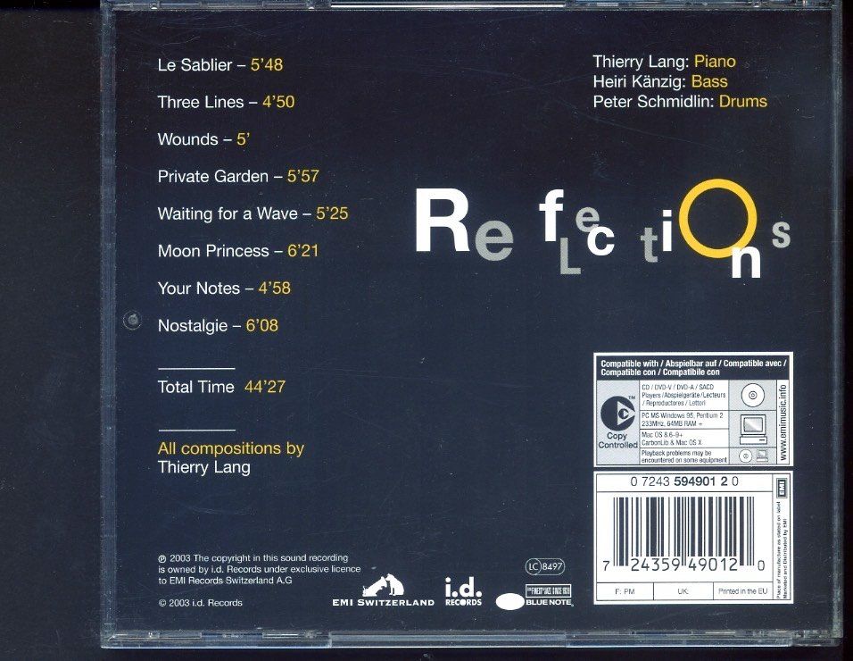 CDs: Reflections Vol 1 - Thierry Lang – D'occasion à Delémont par MaxPlan 1