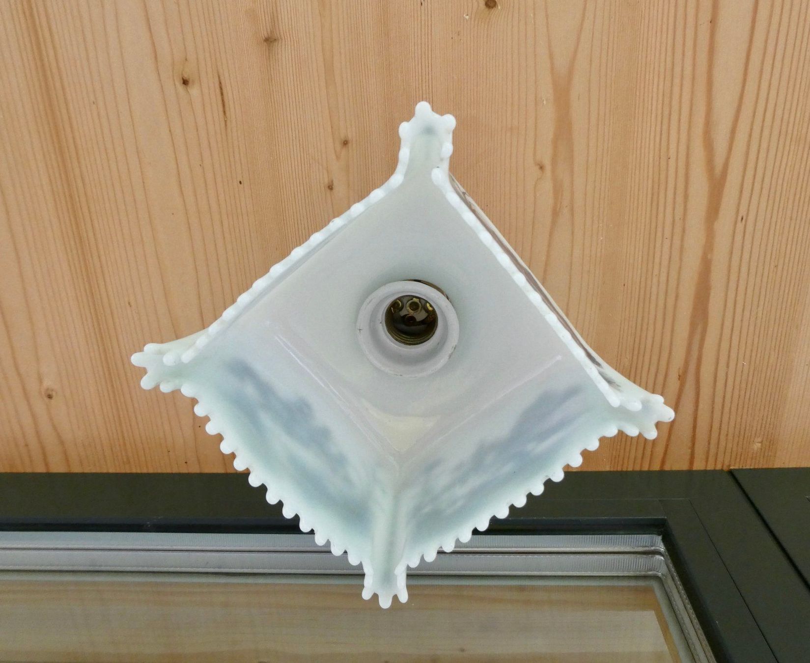 Lampade: antike bemalte Deckenlampe Hängelampe – Usato da Lüchingen venduto da Eeizo 3