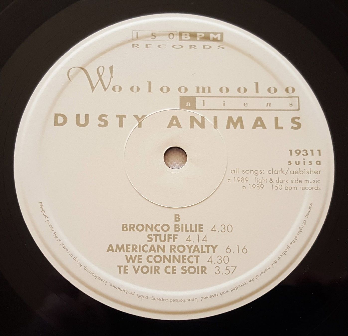 Schallplatten: Wooloomooloo Aliens – Dusty Animals - 1989 - CH First Press – Gebraucht aus Uster von Zardodel 5