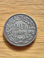 2 Franken 1907 Silber - Aufl. 0.3 Mio. - selten!