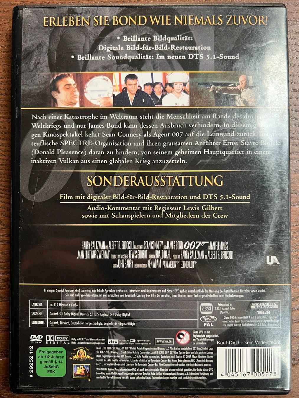 Tutti i DVDs: 007 Man lebt nur zweimal – Usato da Zürich venduto da FilmFreunde 1