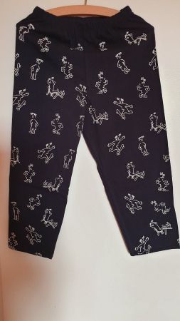 Leggins 3/4 Blau/Weiss S, Tricot Baumwolle/Lycra