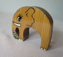 Elefant aus Holz Artigiano Attilio Italia handgefertigt