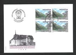 CH FDC Viererblock 1999