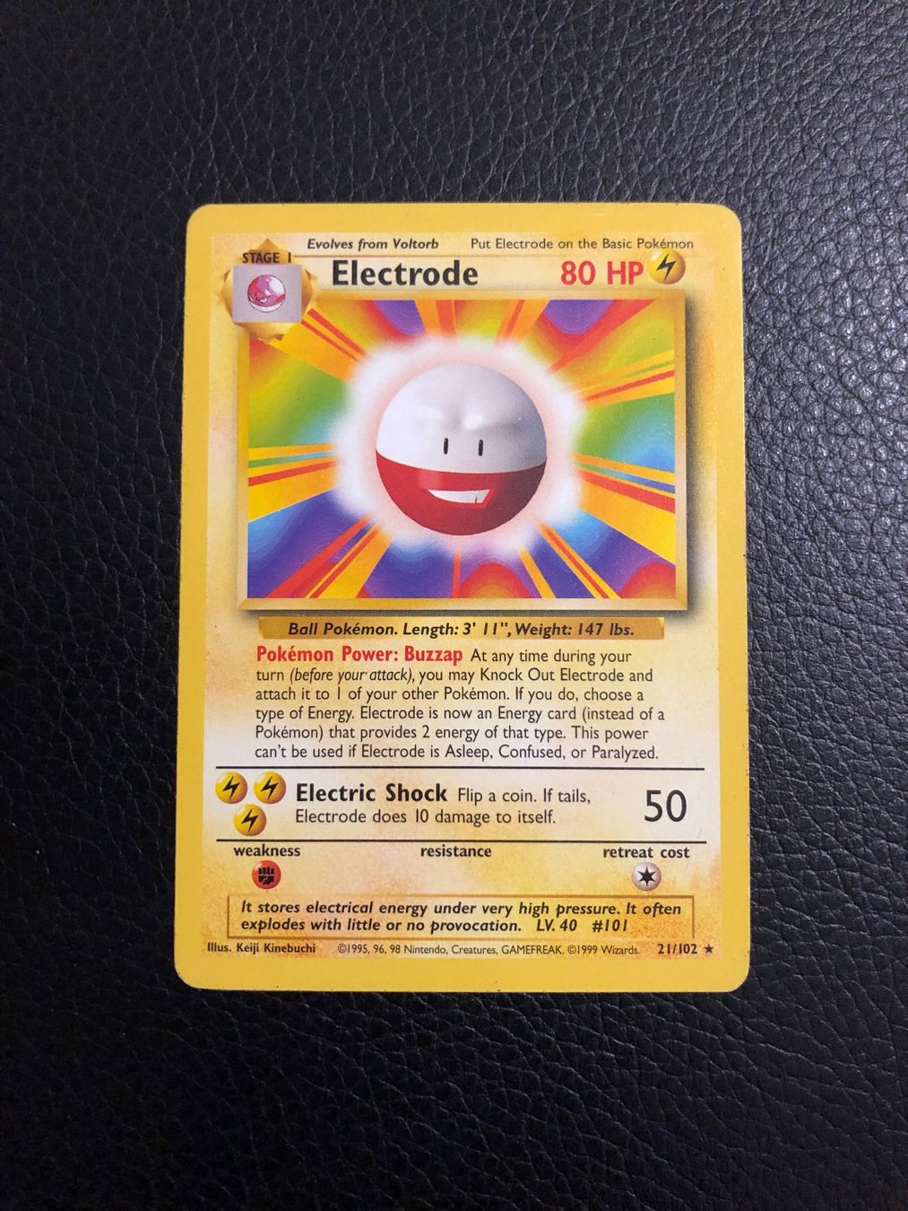Pokémon Sammelbilder & Trading cards: 1999 Base Set Electrode rare 21/102 Ab 1 – Gebraucht aus Paradiso von Pkmn10