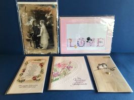 Karte Karten Zur Hochzeit / Zur Vermählung 5 Stk