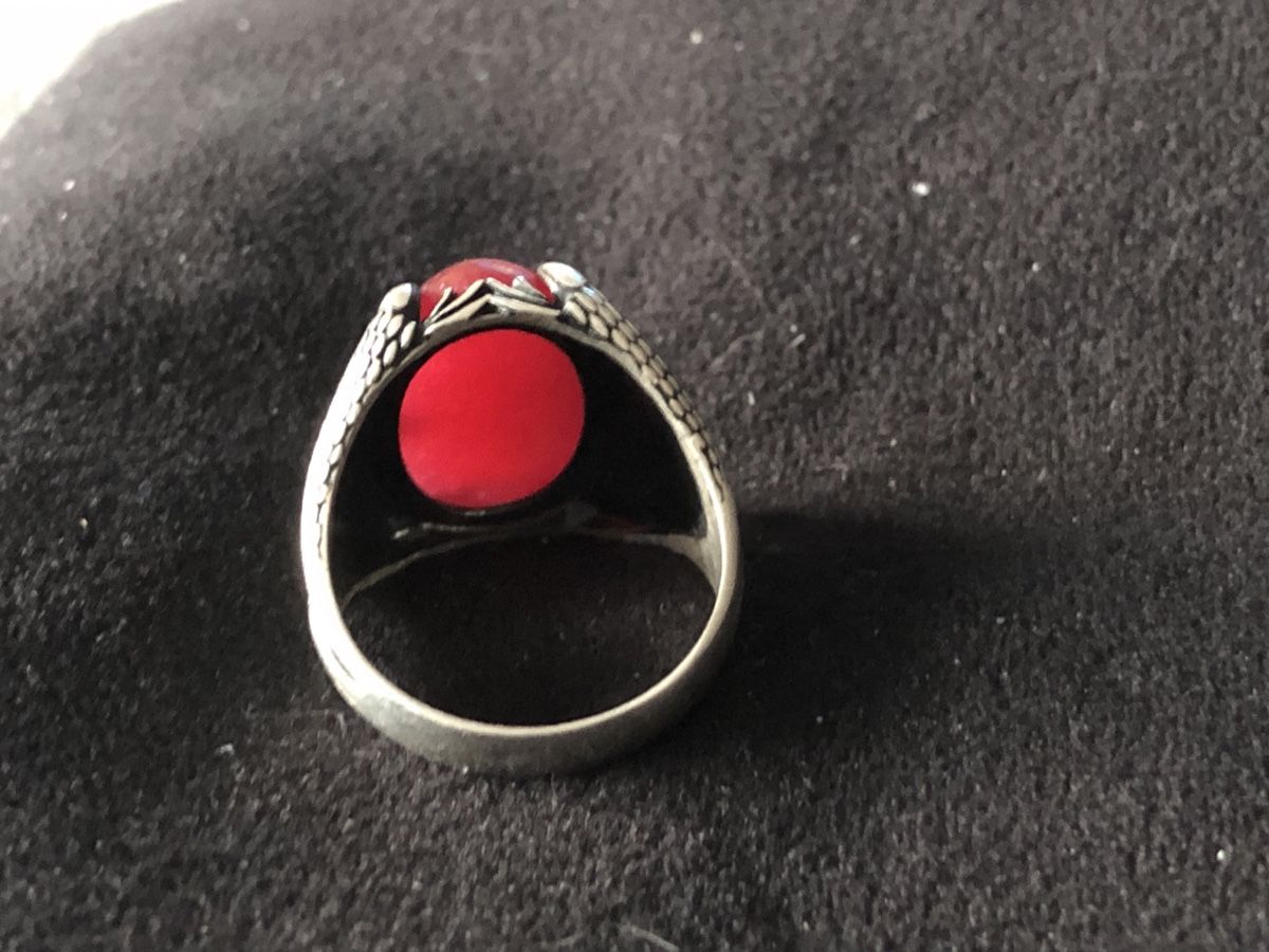 Anelli: Silberring 925 mit rotem Echte Stein & Drachenmotiv – Nuovo (secondo la descrizione) da Läufelfingen venduto da Original100 6