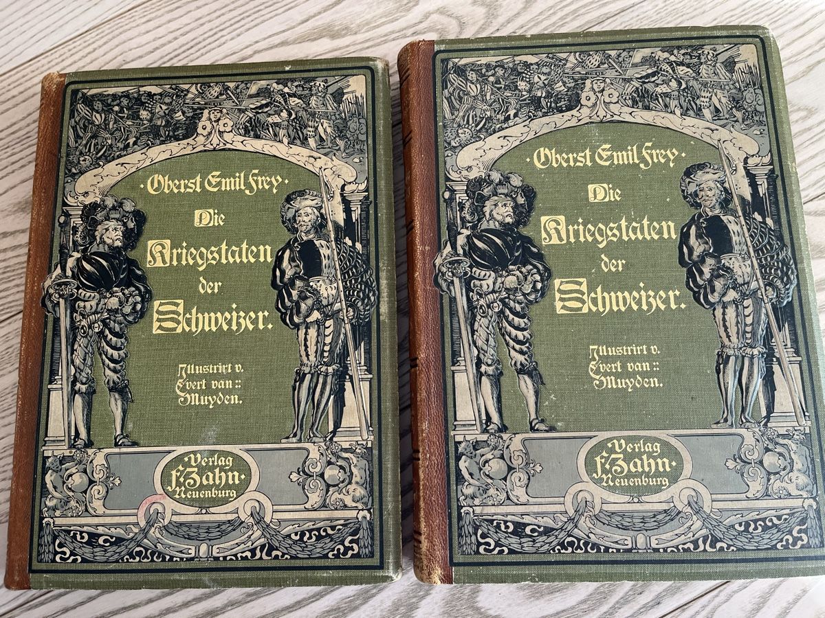 Libri: Die Kriegstaten der Schweizer - 2 Bände 1904 – Usato da Romanshorn venduto da Apfelschuss
