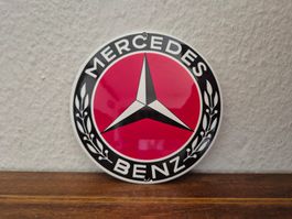 Emailschild Mercedes Benz Werkstatt Service Emaille Schild