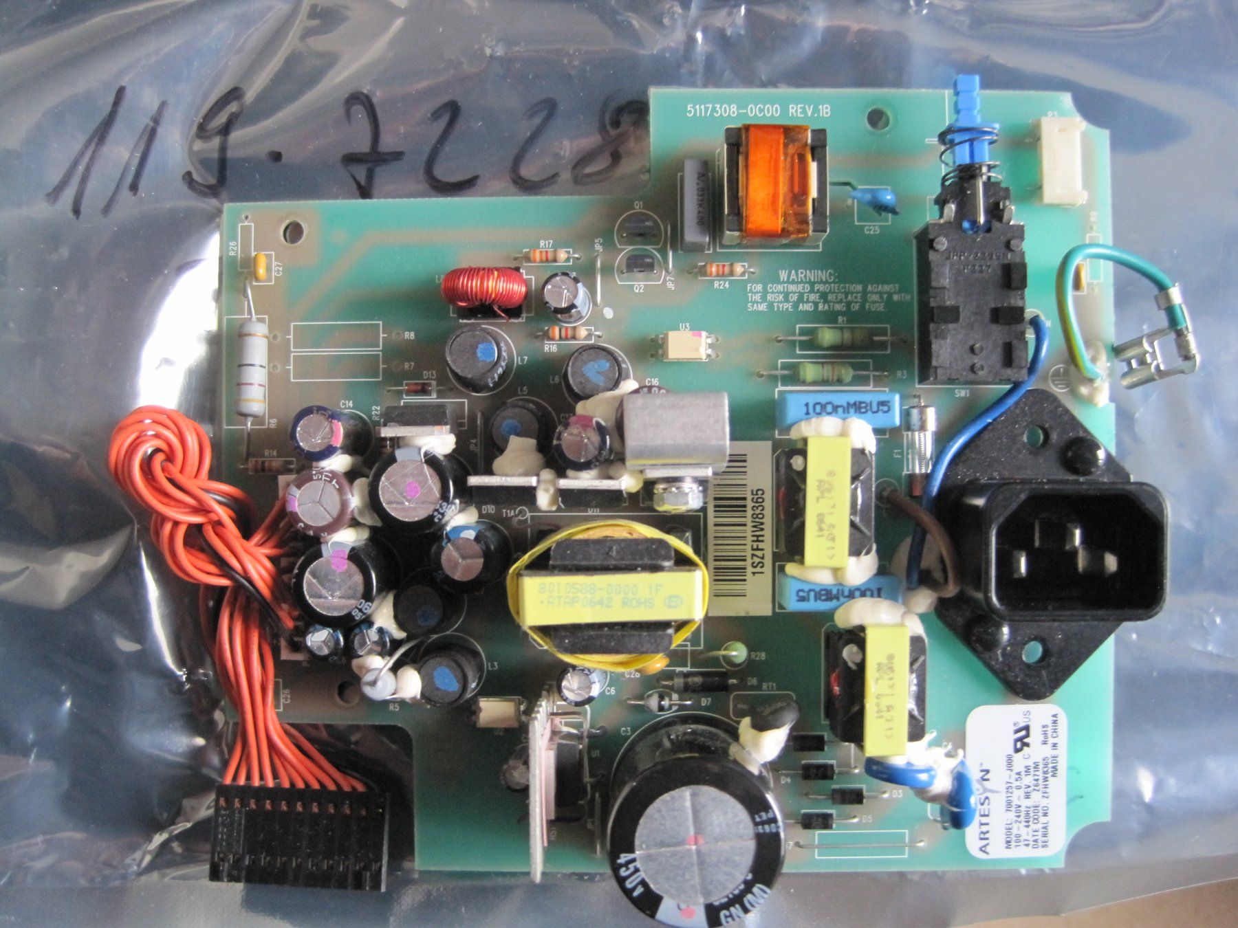 Elektronikbauteile: Tek TDS2000B Netzteil – Defekt aus Dietwil von Jaenzi