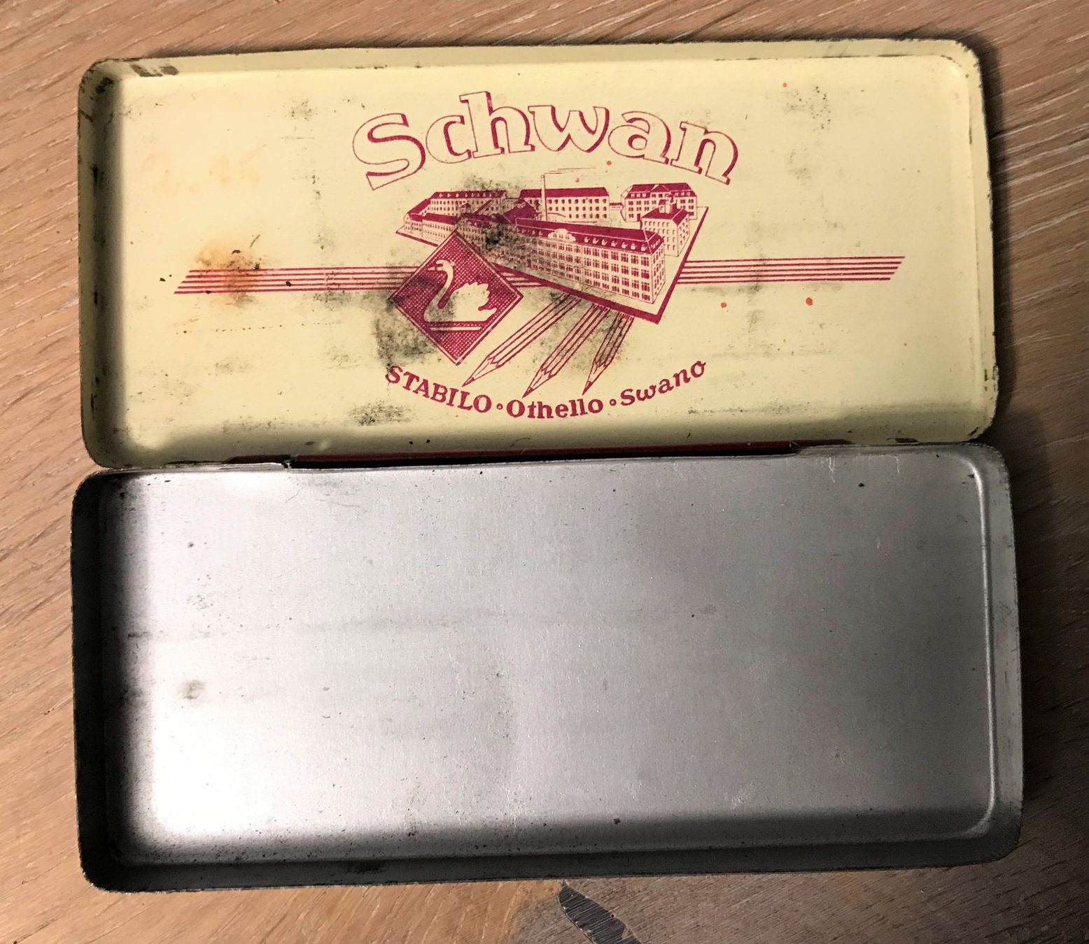 Barattoli: Antike, kleine Blechdose STABILO Schwan Bleistift Fabrik – Usato da Rothrist venduto da Luckywinner 2