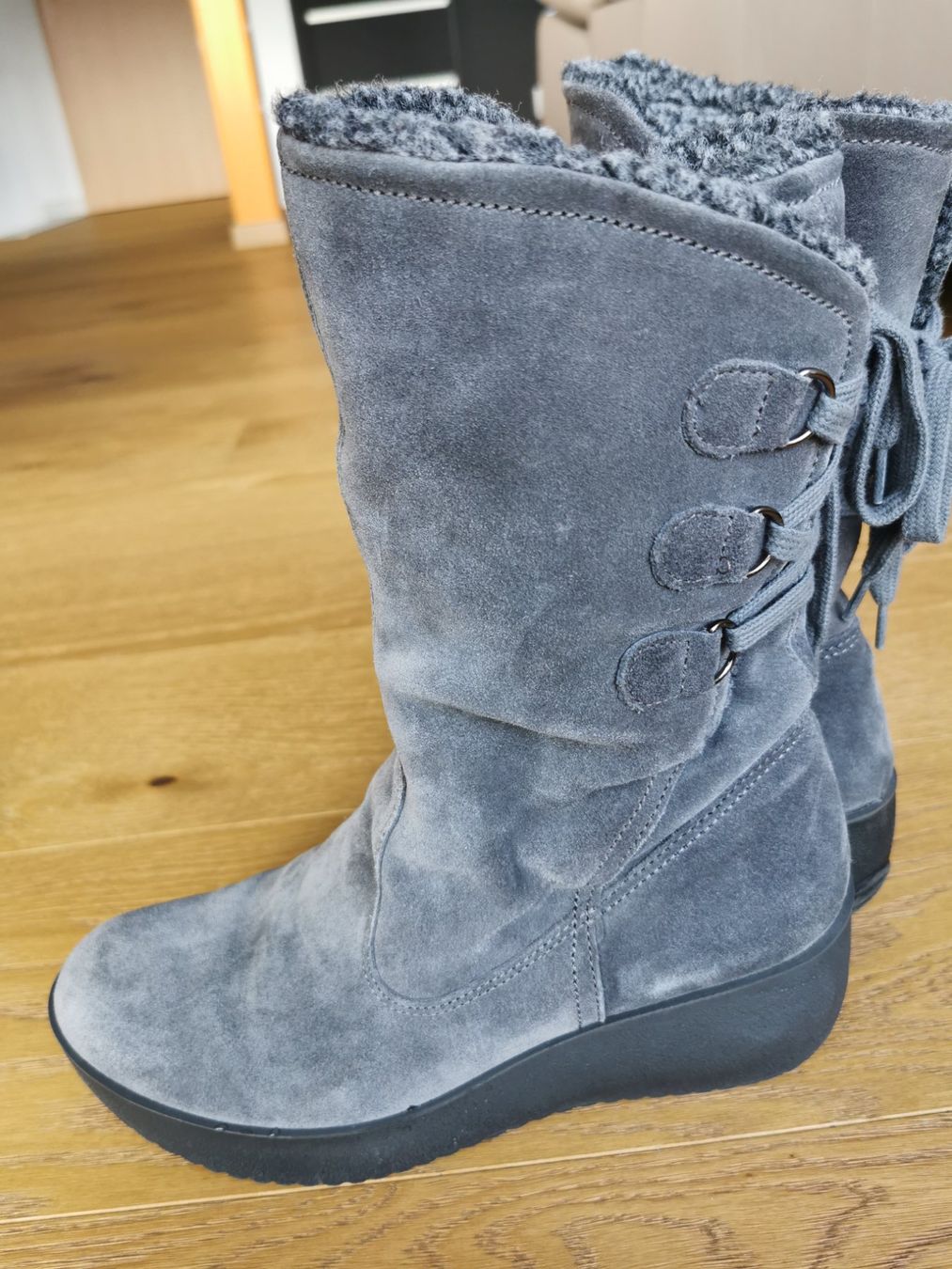 Walbusch Scarpe da donna: Warme Winterstiefel Gr. 39, Velours Sstiefel – Nuovo (secondo la descrizione) da Hinterforst venduto da Jamila8 3