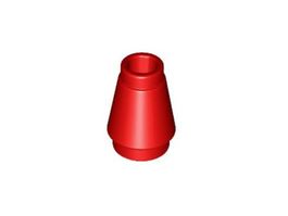 LEGO - 50x Red Cone 1x1 with Top Groove - 4589b - NEW