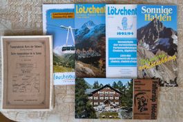 Historisches aus Lötschental: Dufourkarte 1923 / Prospekte