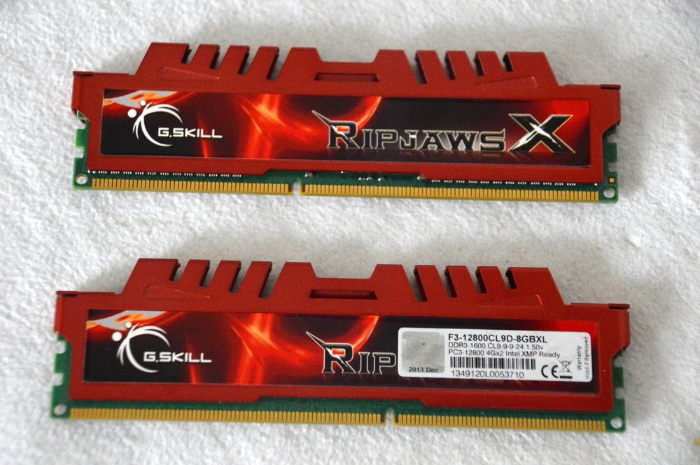 G.Skill XL Series RipJaws X Series 8 Go (kit 2x 4 Go) DDR3 1600 MHz - Mémoire PC