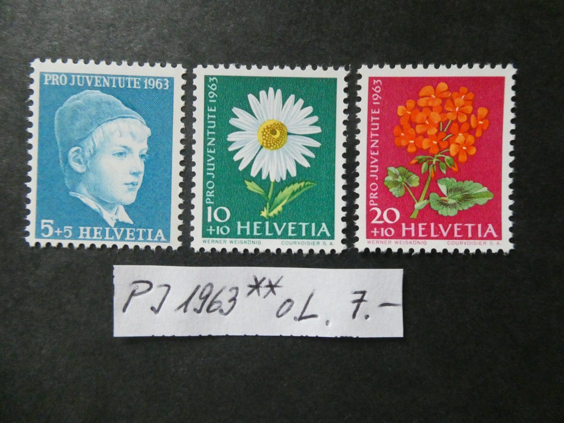 Tutti i francobolli: Pro Juventute 1963 o.L. postfrisch – Usato da Lausen venduto da Herbamare01