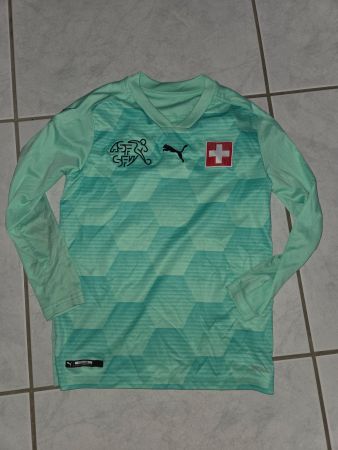 Schweizer Nati Fussballtrikot Puma grün gebraucht