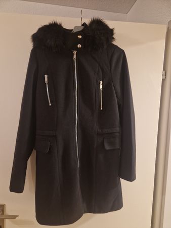 Chicoree Wintermantel mit Pelzkragen, Grösse M