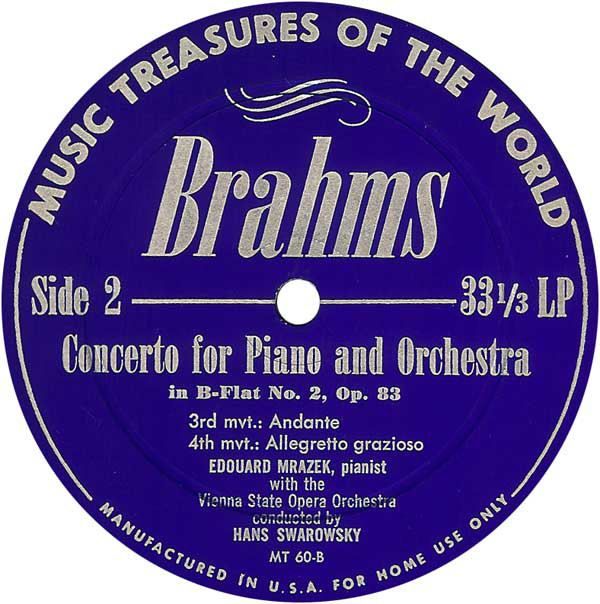 Schallplatten: Brahms Concerto Piano No 2 Op 83 B-Flat – Gebraucht aus Genève von Cockattoo 2