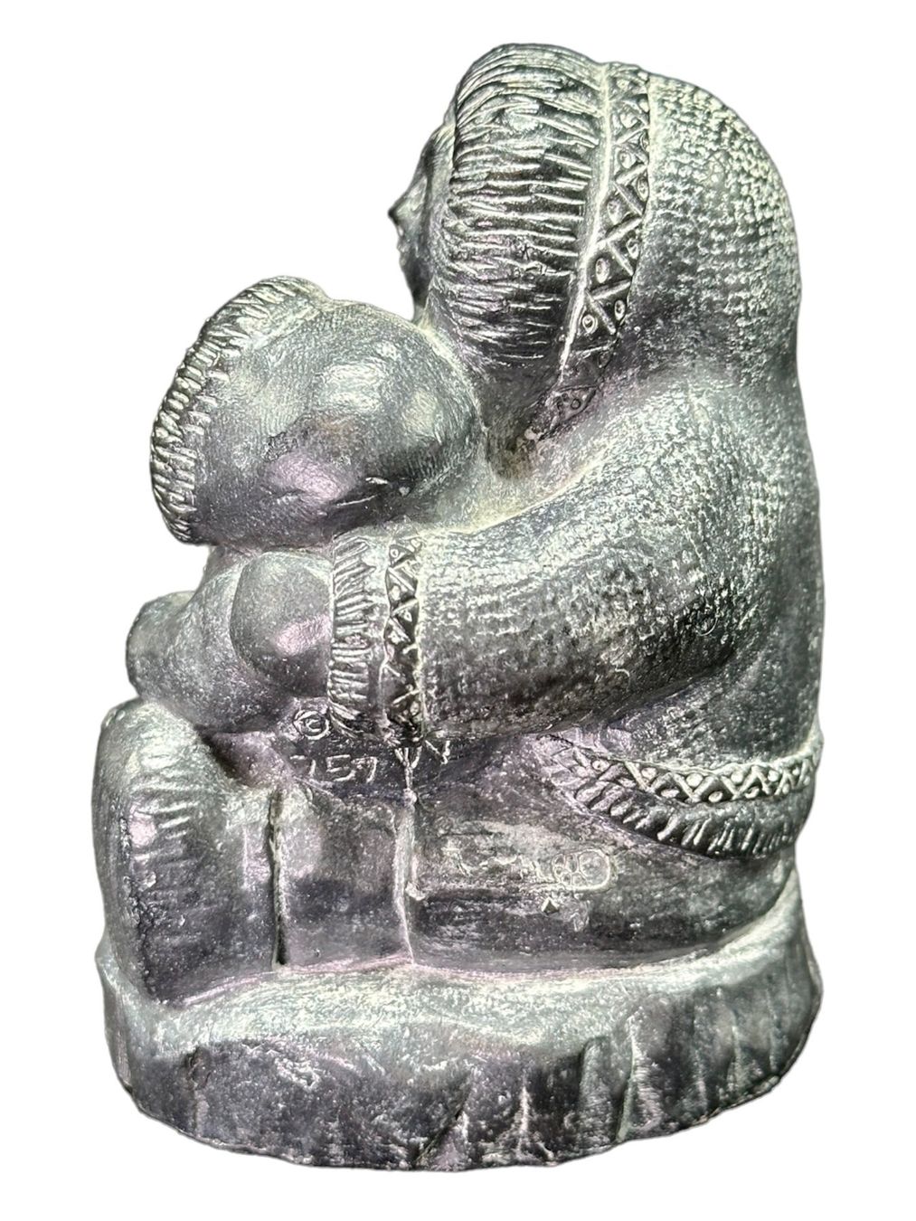 Sculture & Statue: WOLF sculpture inuite originale en stéatite. Canada – Usato da Morges venduto da magicle 3