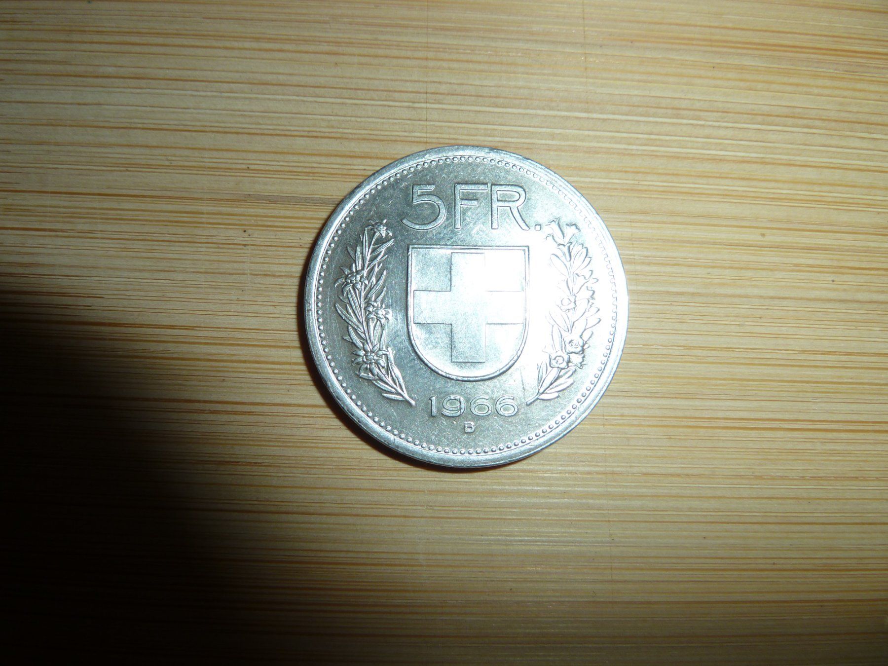 Alle Münzen: Pièce de 5 francs en argent 1966 – Gebraucht aus Biel/Bienne von alex-841 2
