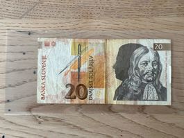 Banknote Slowenien 20 Tolar, Jahrgang 1992, Rarität!