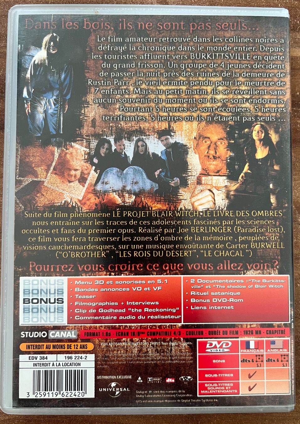 Tutti i DVDs: Blair Witch 2 – Usato da Petit-Lancy venduto da Hastala42 2