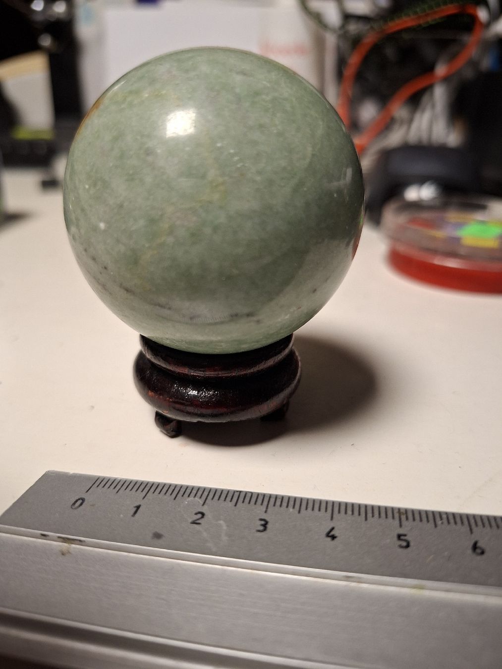 Murmeln: Sphère en pierre naturelle vert clair état  – Gebraucht aus Tannay von v1n1p00h