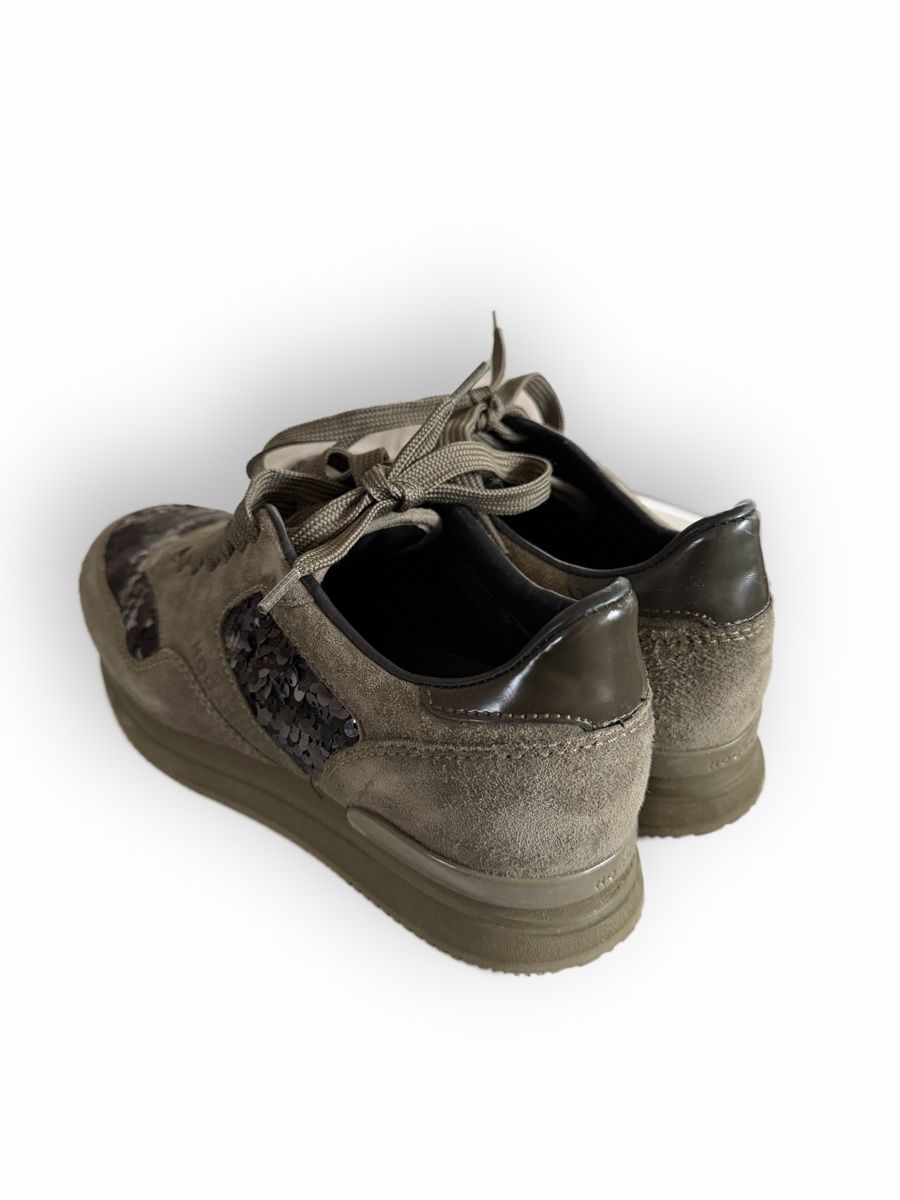 Damenschuhe: Baskets Hogan daim kaki avec sequins – Neu (gemäss Beschreibung) aus Bruson von yoard 3