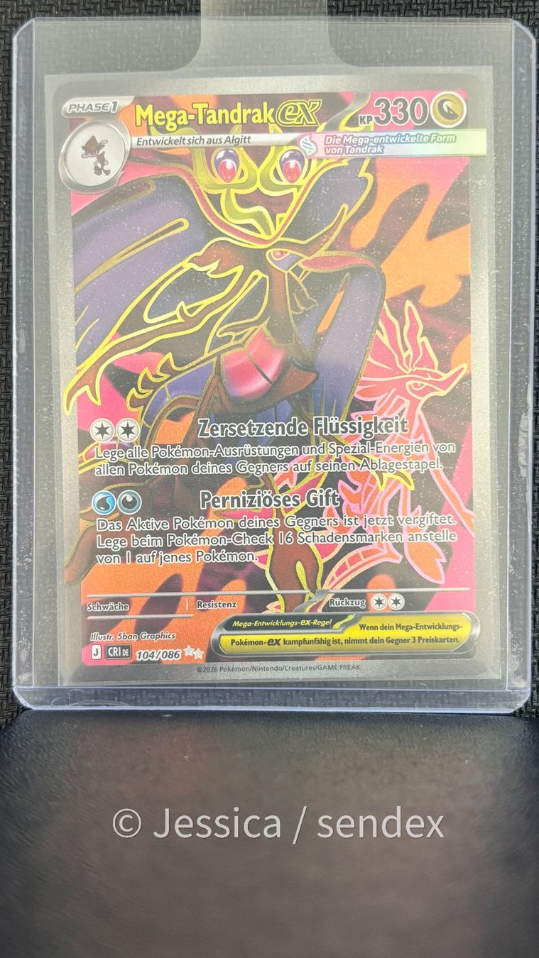 Pokémon Sammelbilder & Trading cards: Mega-Tandrak ex (CRI DE 104/086) – Neu (gemäss Beschreibung) aus Herisau von jes_q9mj