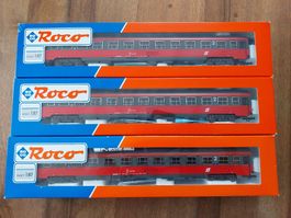 Roco 3 x 44668 - ÖBB Personenwagen 2. Klasse - H0 GS OVP NEU