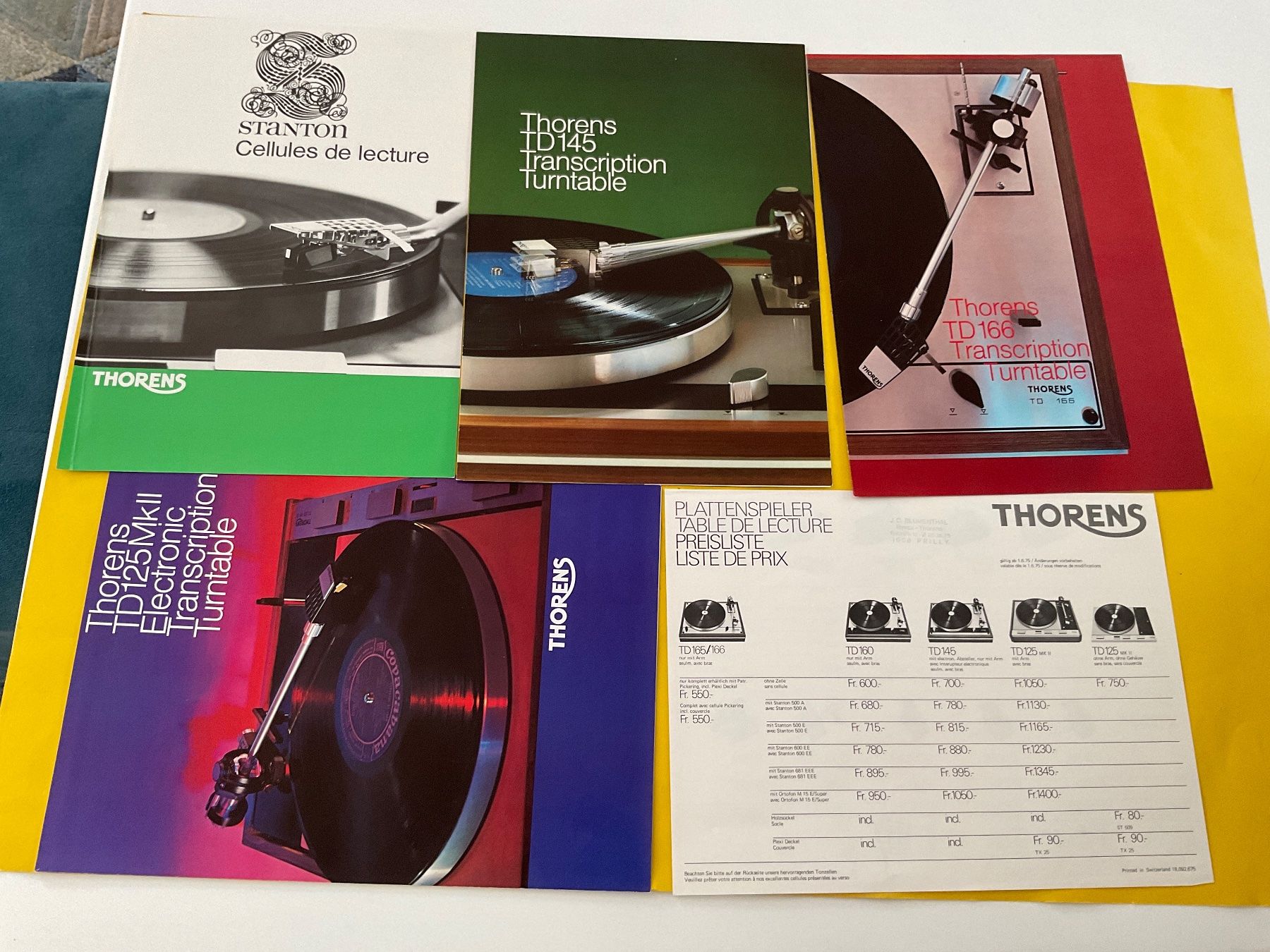 Thorens Giradischi: Thorens Prospekte – Usato da Langenthal venduto da RronJora